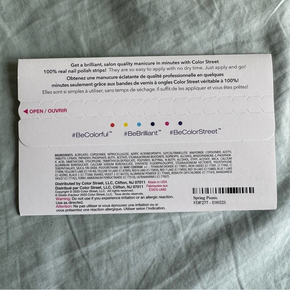 *Retired* Color Street: Spring Picnic | Pastel Plaid Easter White Pink Blue - Picture 4 of 11